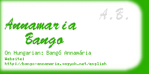annamaria bango business card